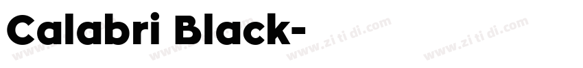 Calabri Black字体转换